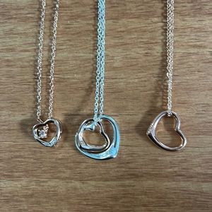 Necklaces 925 silver plated and gold rose hears (3)